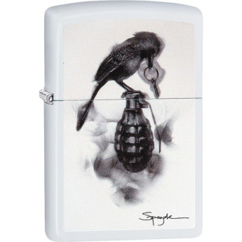 Zippo Classic 29645 — белый мат, рисунок Спазук