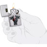 Зажигалка ZIPPO CROSS, QUEEN & SKULL 49262